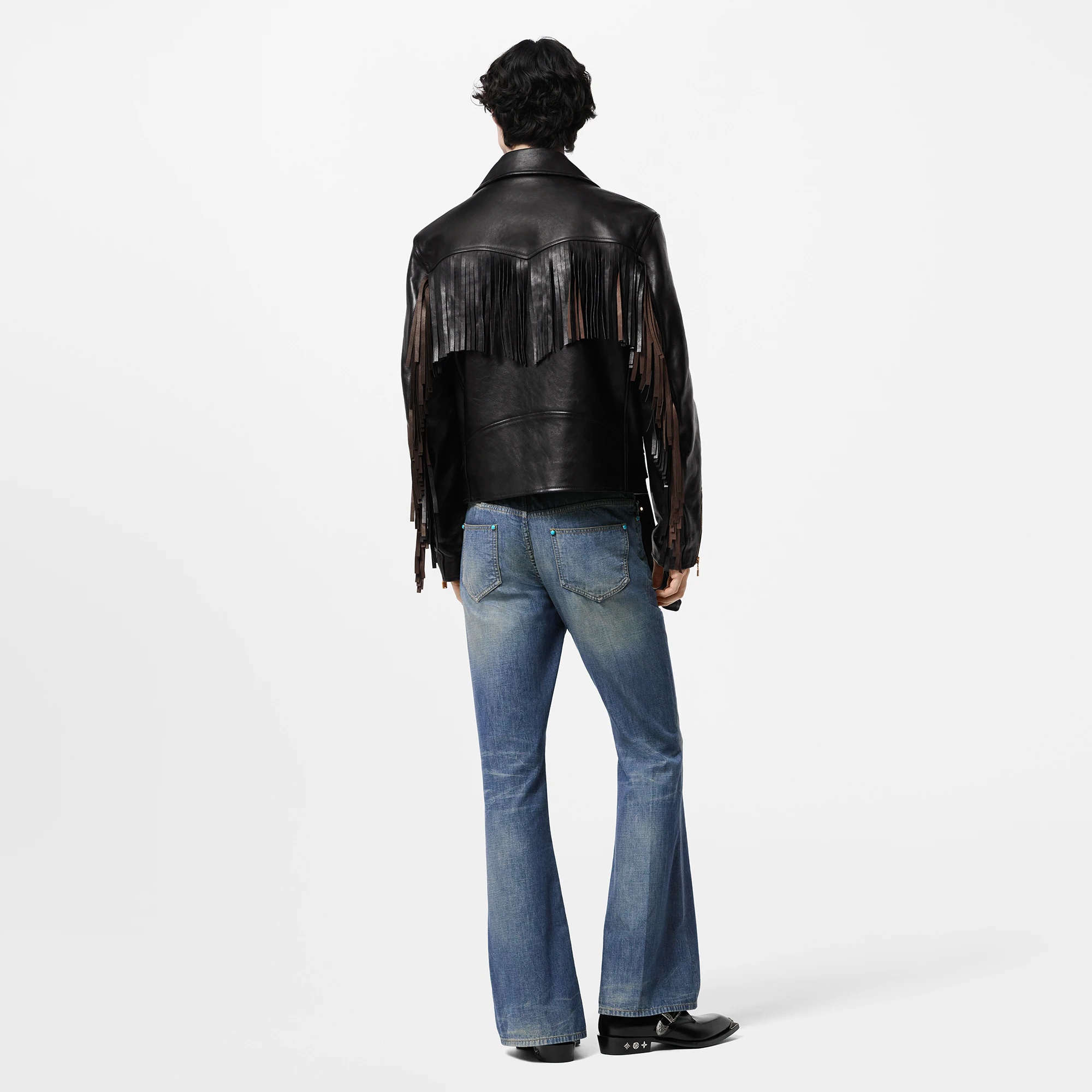 Fringed Leather Perfecto Jacket - 3