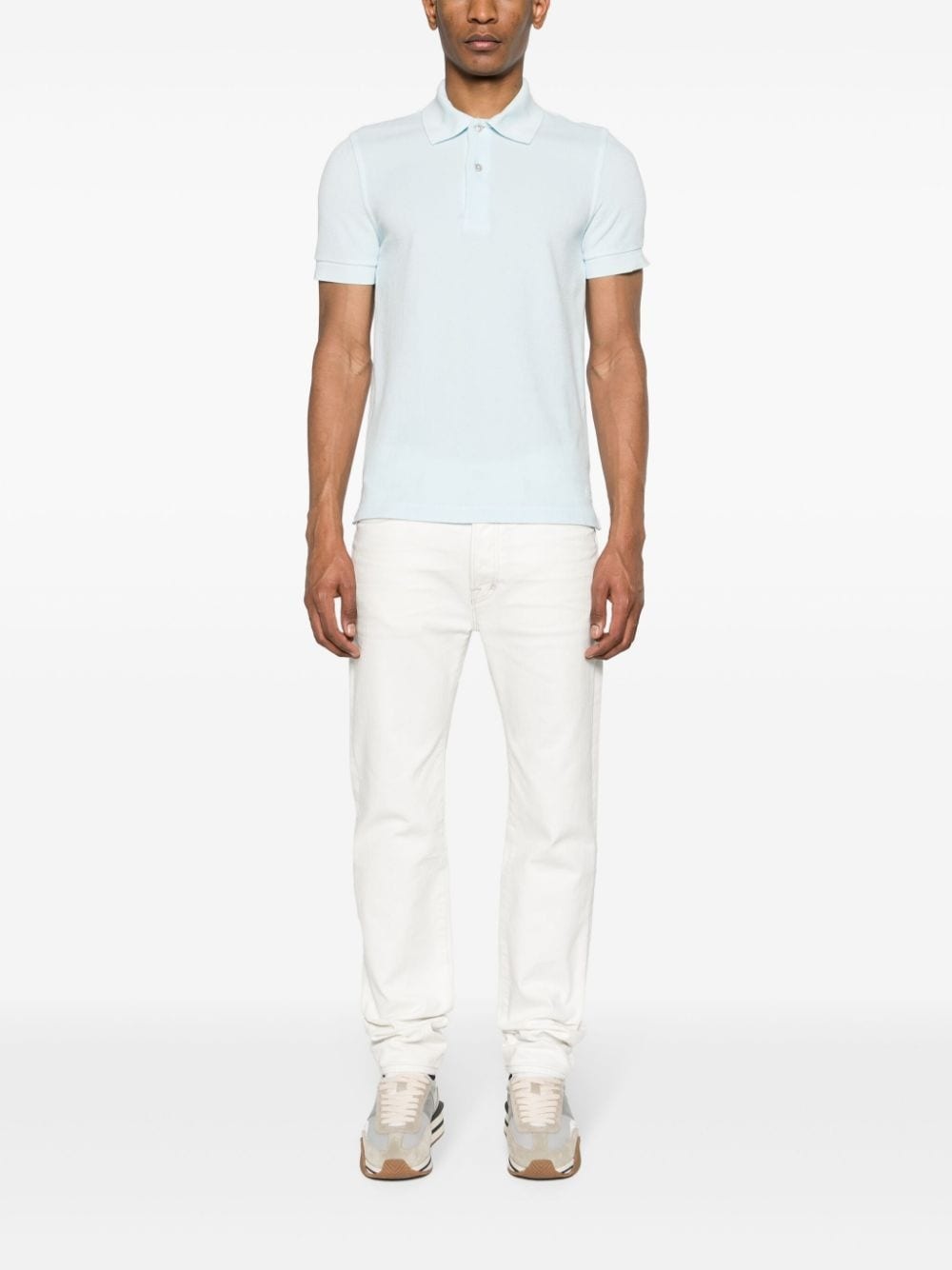 towelling-finish polo shirt - 2