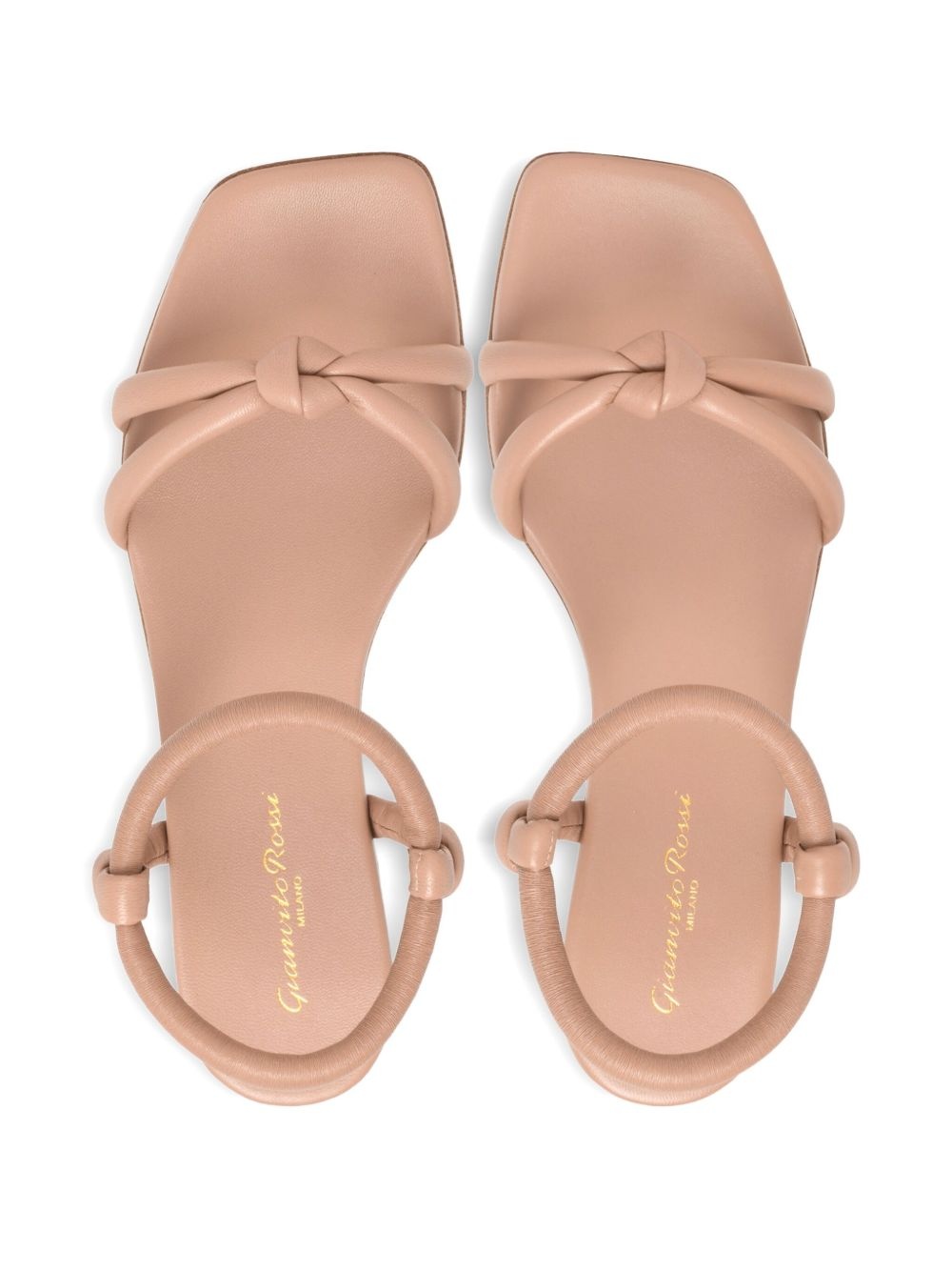 knotted leather sandals - 4