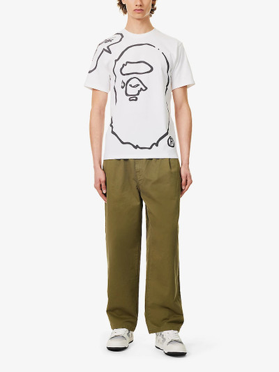 A BATHING APE® A Bathing Ape x Joshua Vides branded-print cotton-jersey T-shirt outlook