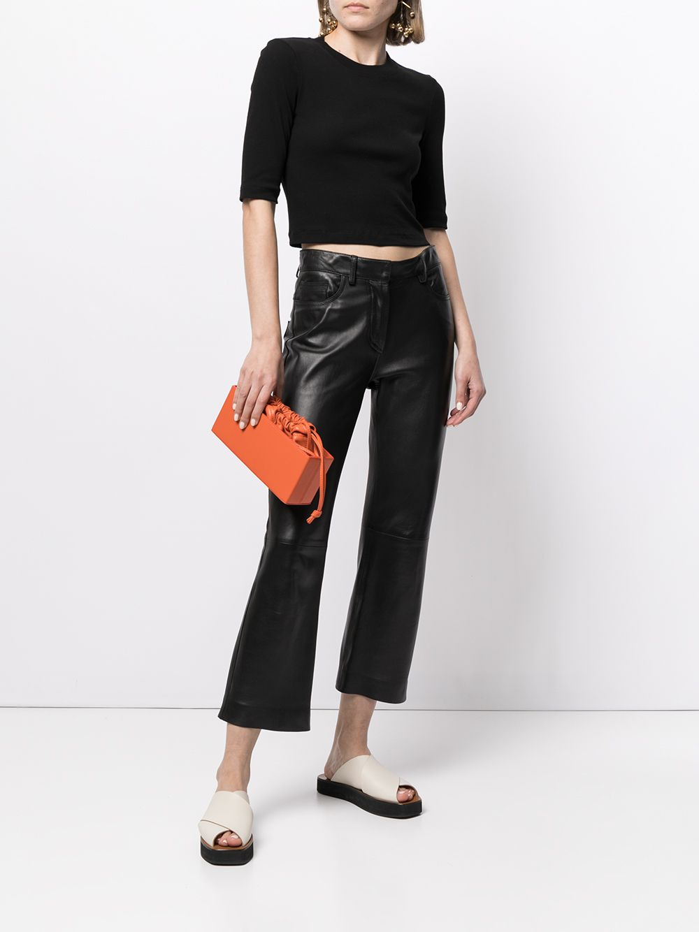 cropped short-sleeve top - 2