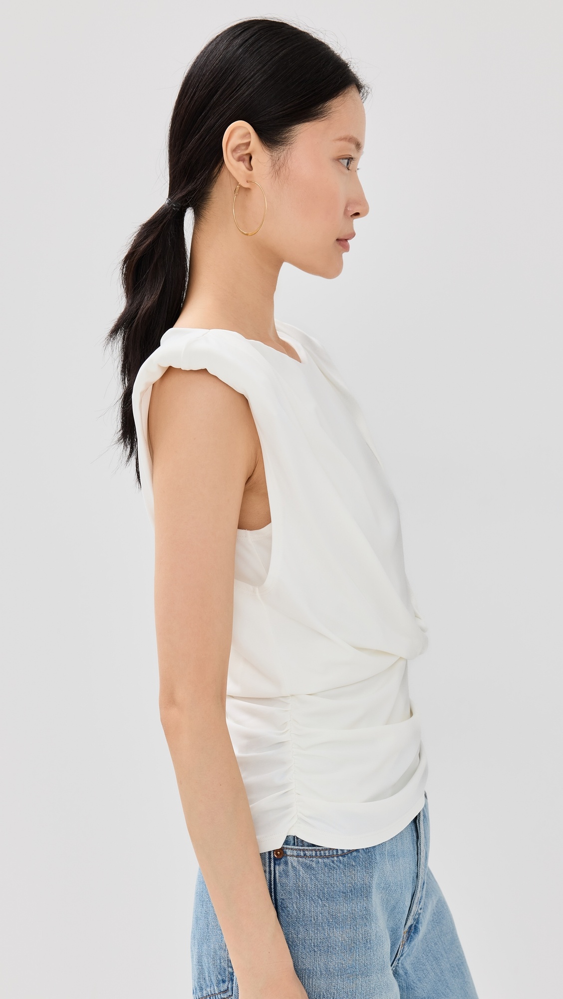 Daton Sleeveless Draped Top - 3