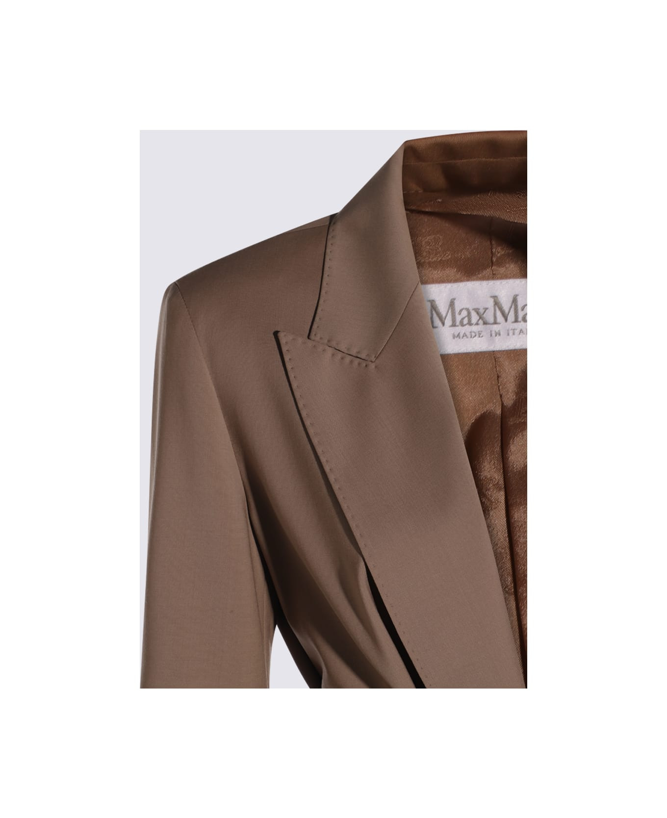 Beige Wool Talento Blazer - 3