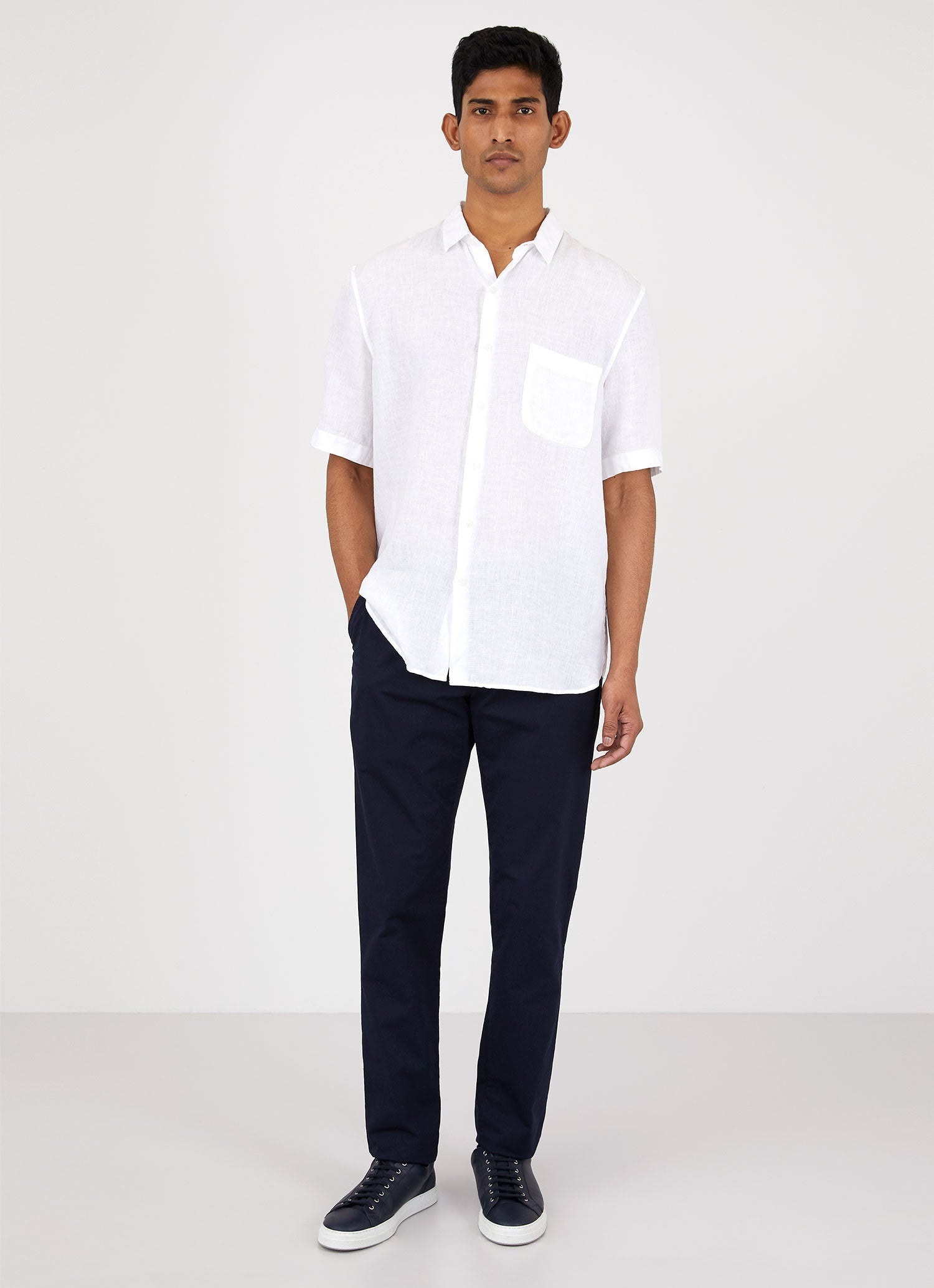Short Sleeve Linen Shirt - 9