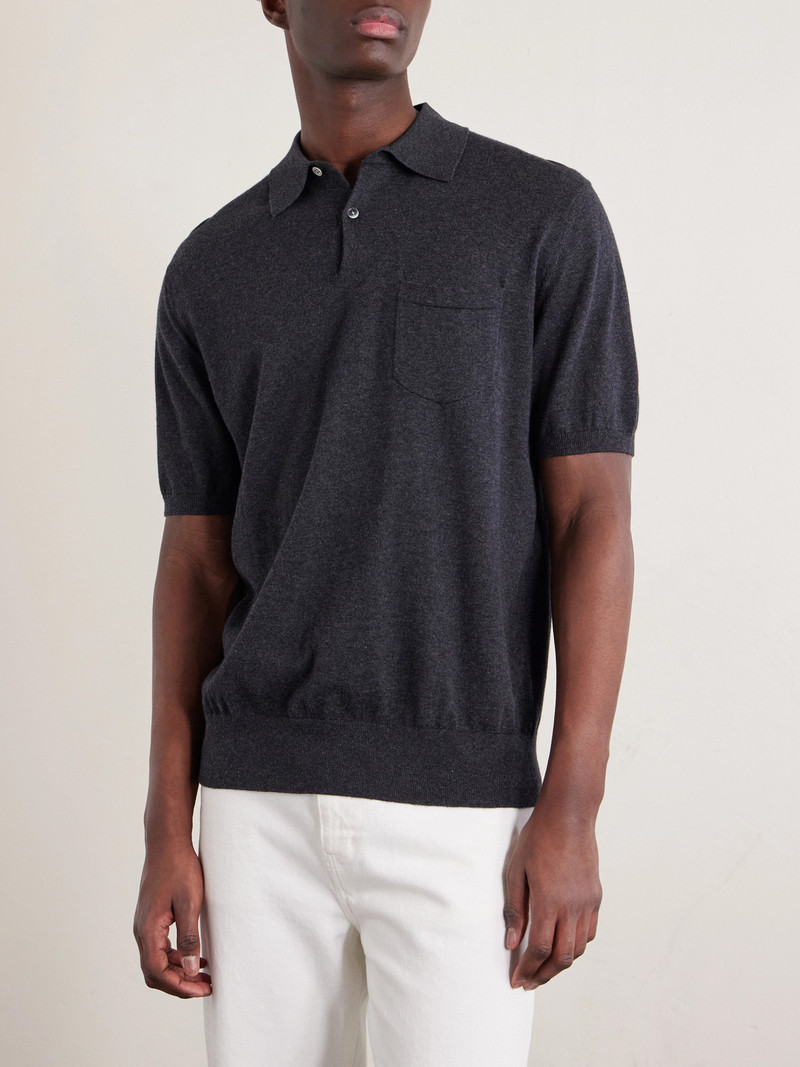 Cotton and Cashmere-Blend Polo Shirt 3