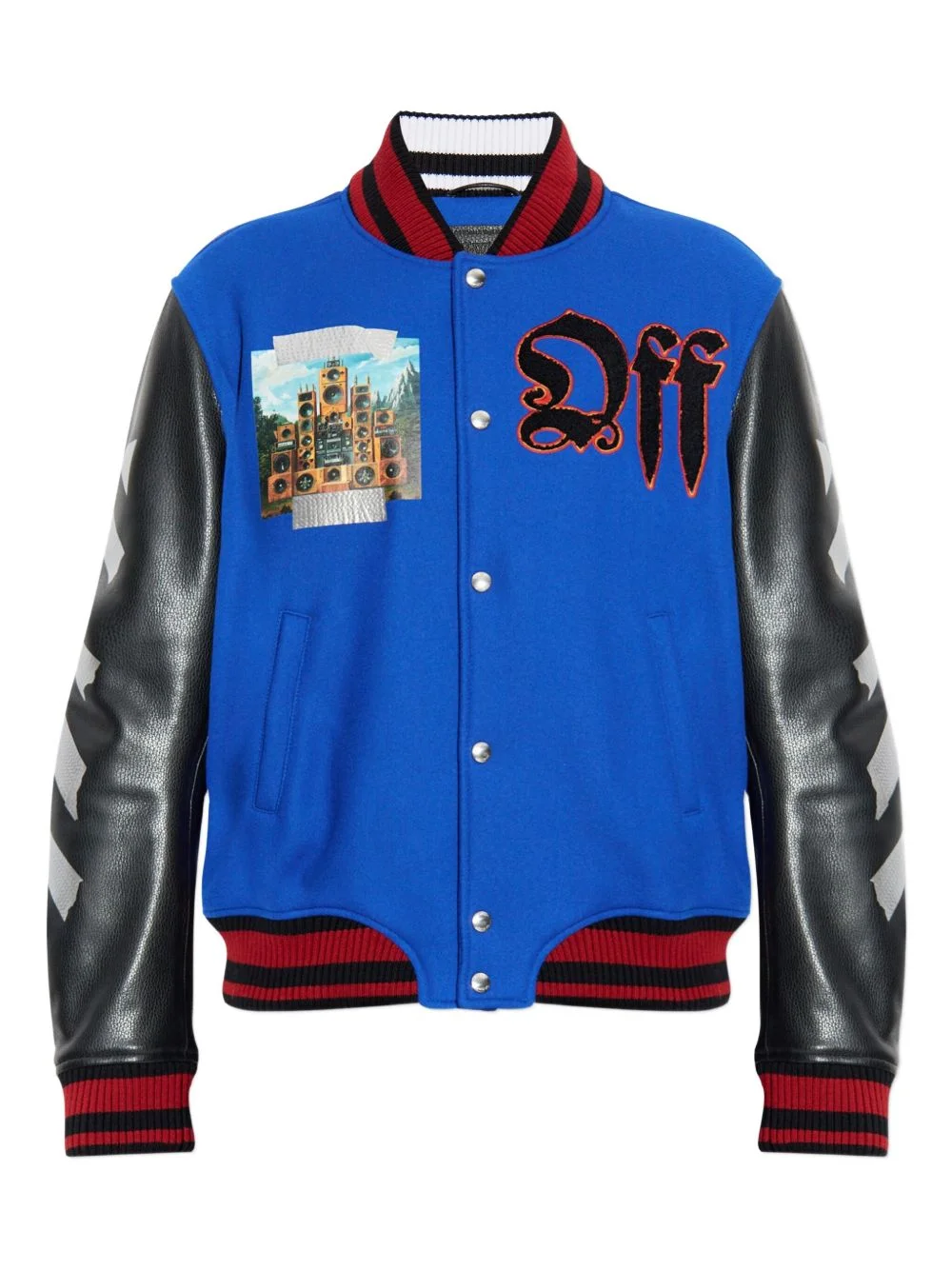 embroidery-logo bomber jacket - 1