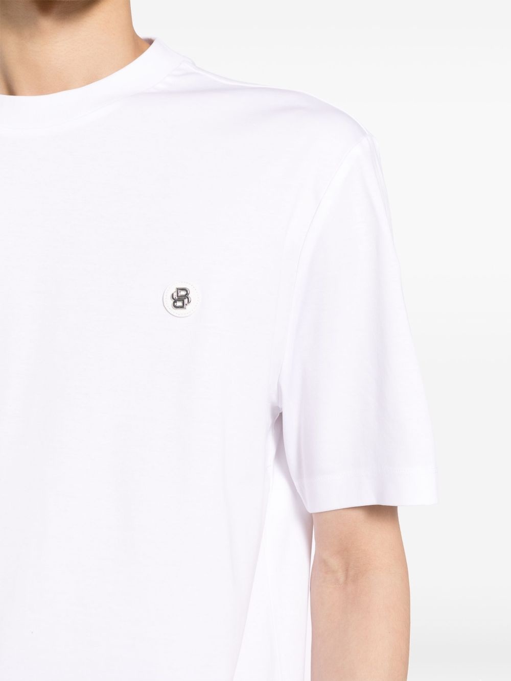 logo-plaque cotton T-shirt - 5
