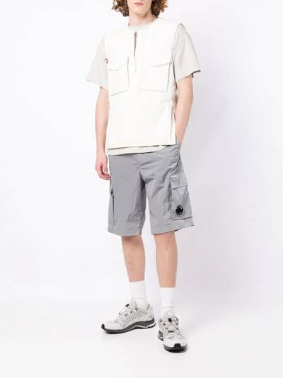 C.P. Company logo-plaque cargo shorts outlook