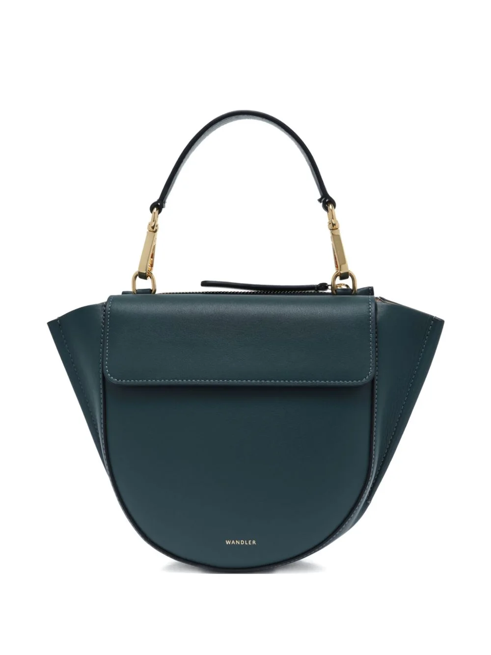 top-handle half-moon cross body bag - 1