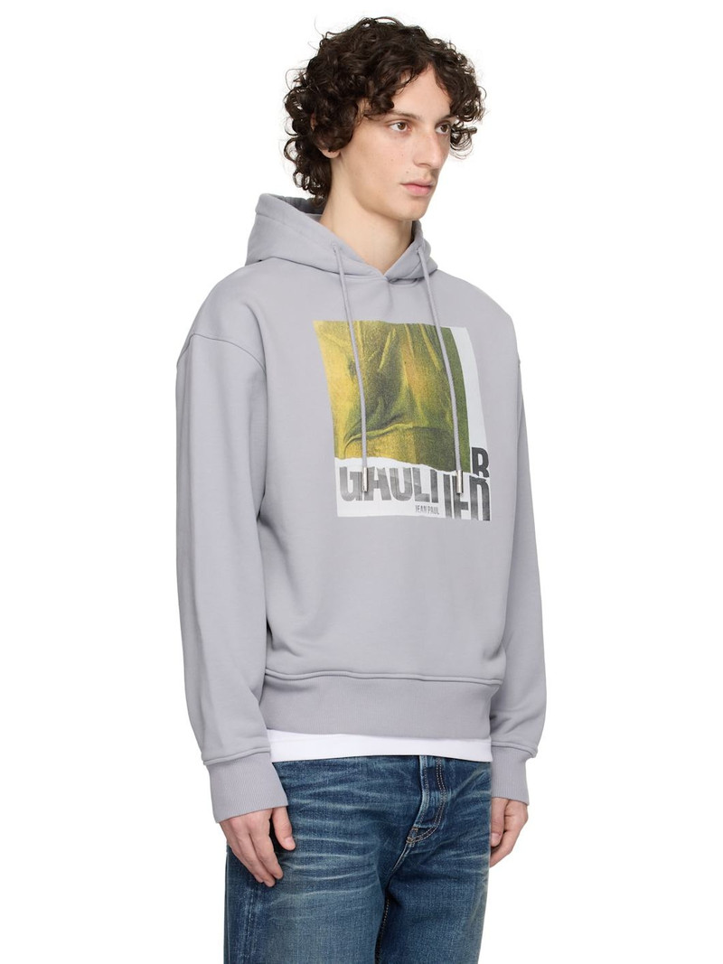 SSENSE Exclusive Gray Cotton Printed Water Hoodie 2