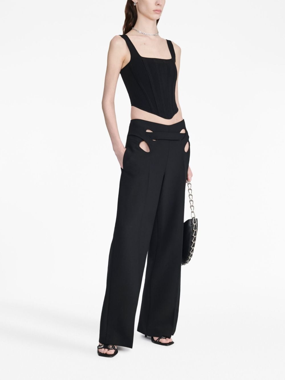 Interloop cut-out tailored trousers - 2