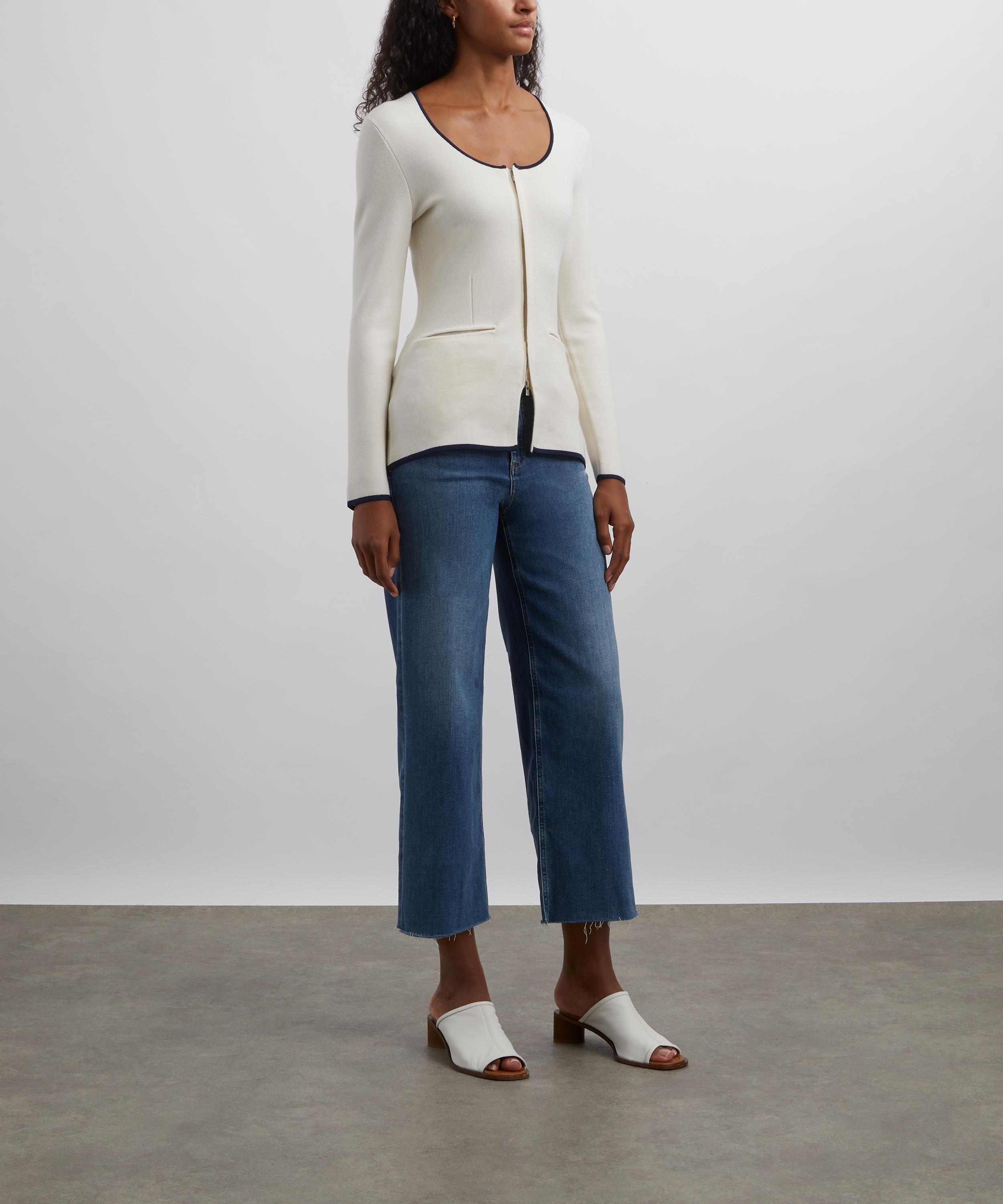 Ella Scoop-Neck Zip-Up Cardigan - 2