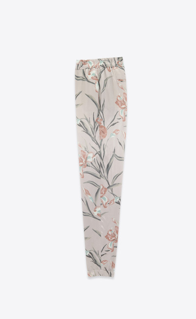 SAINT LAURENT relaxed pants in floral satin outlook