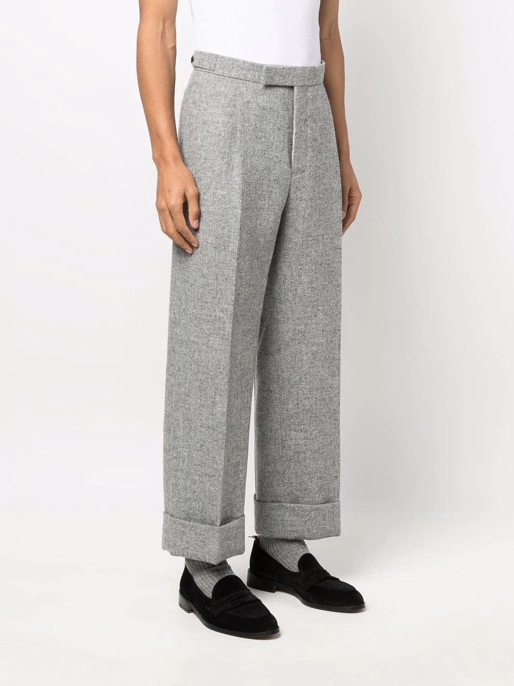 straight-leg wool trousers - 3