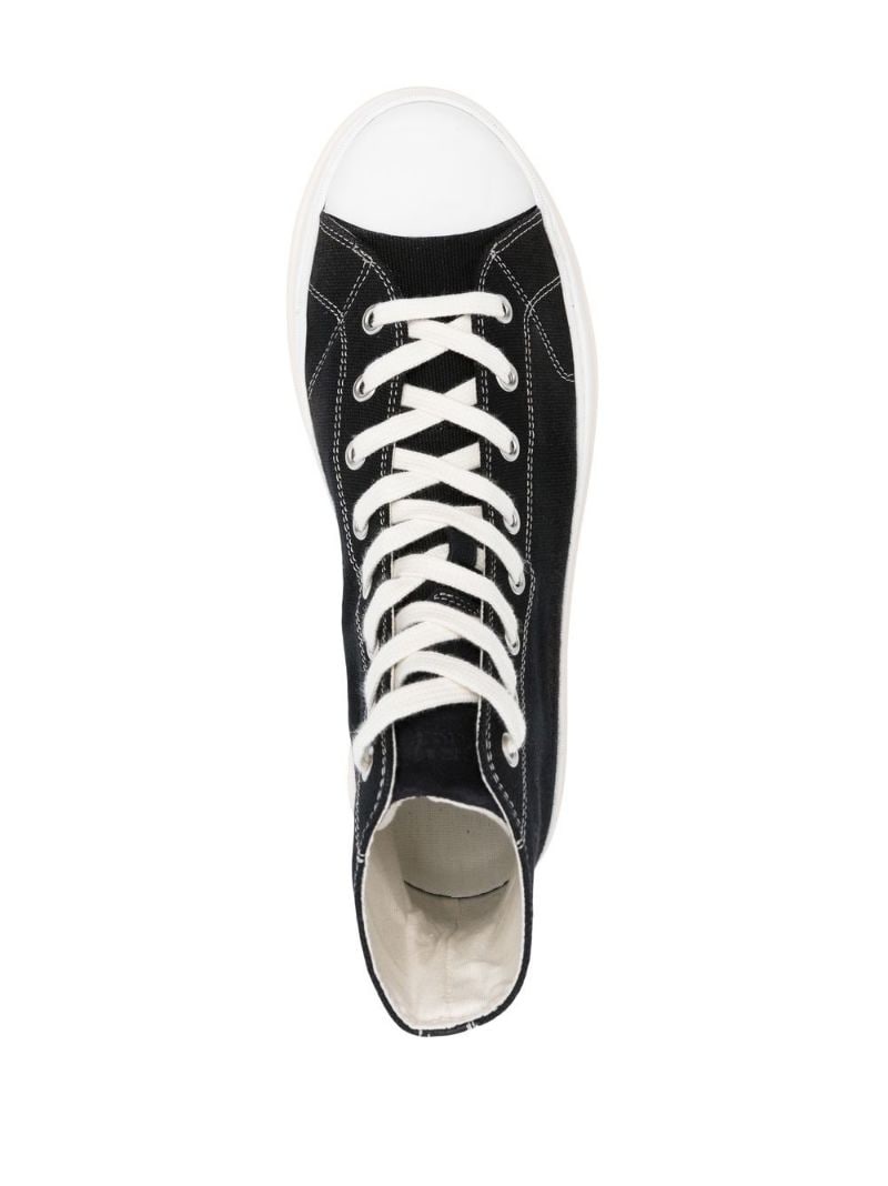 lace-up high-top sneakers - 4