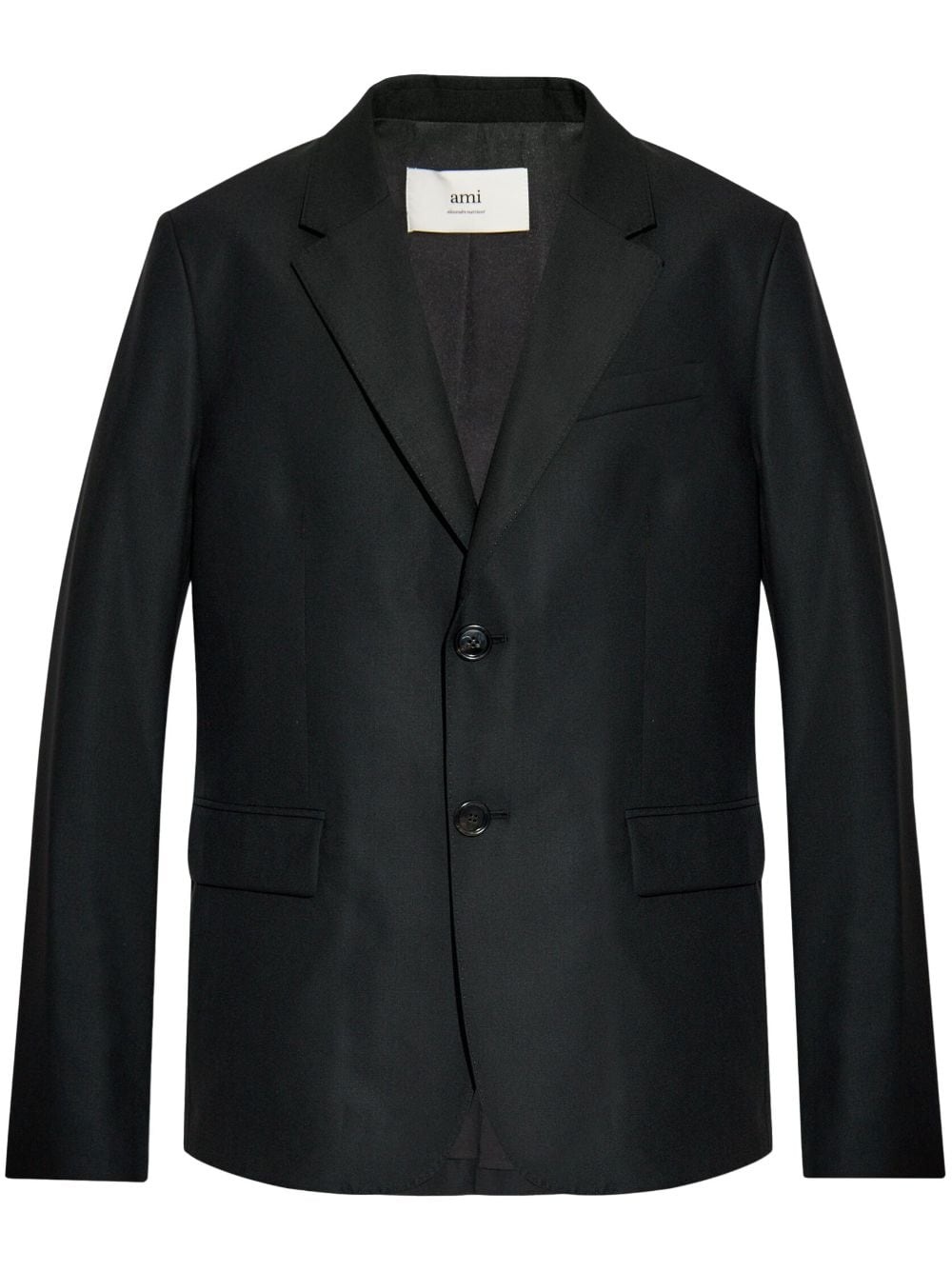 wool single-breasted blazer - 1