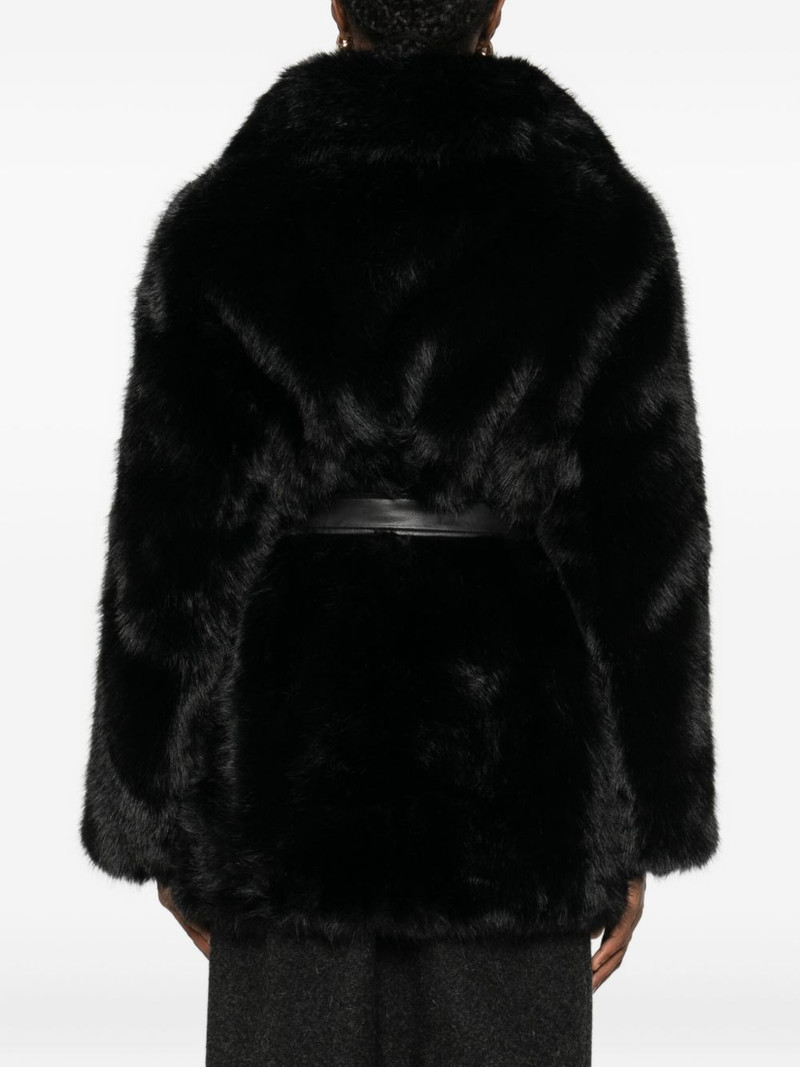 belted faux fur jacket 4