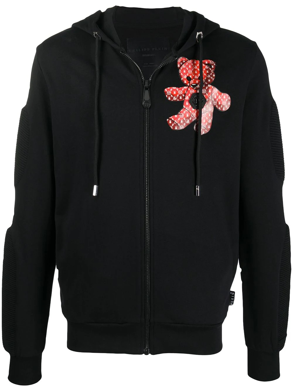 logo-print zipped hoodie - 1