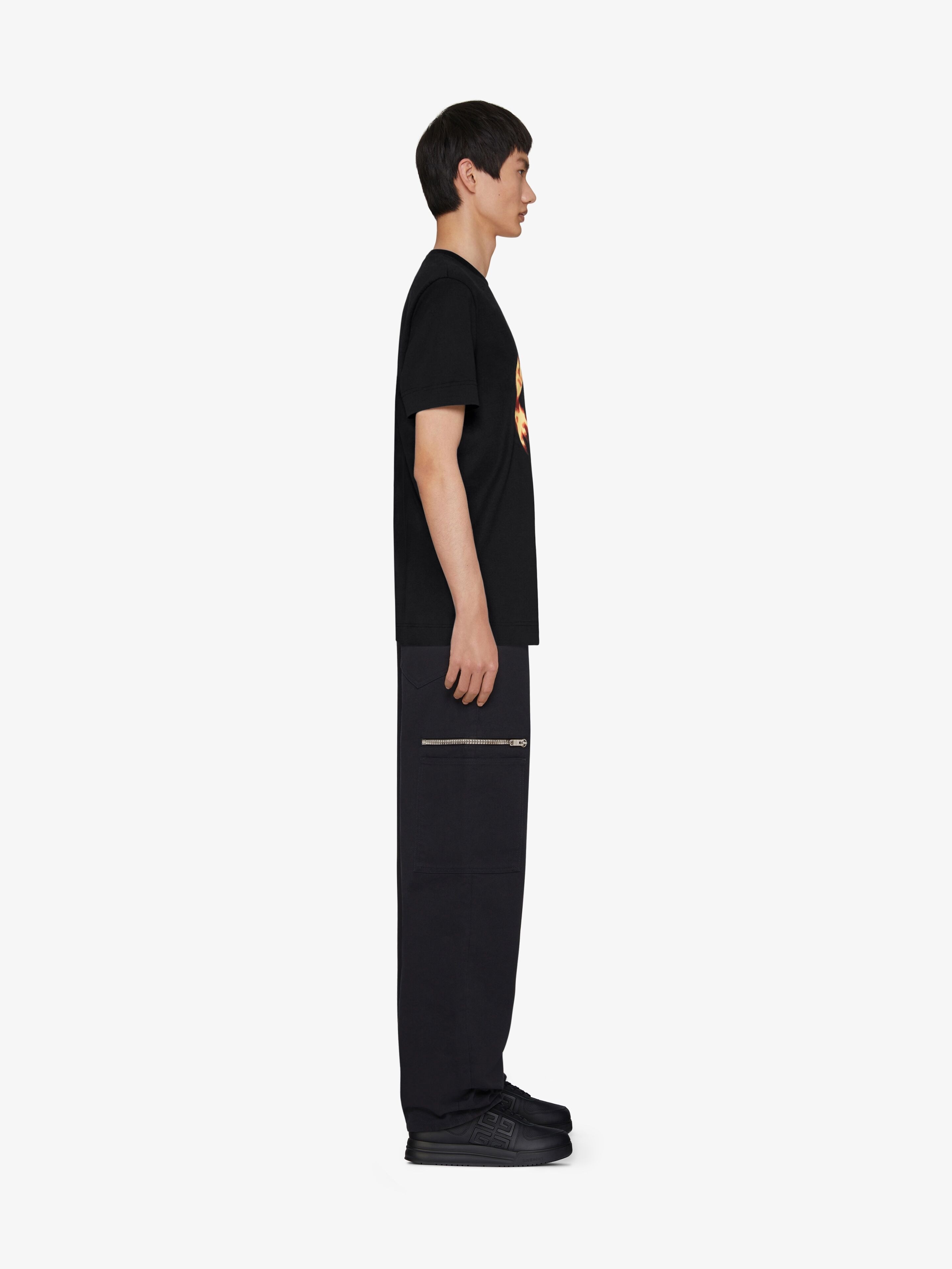 OVERSIZED T-SHIRT IN COTTON WITH GIVENCHY CIRCLE PRINT - 3