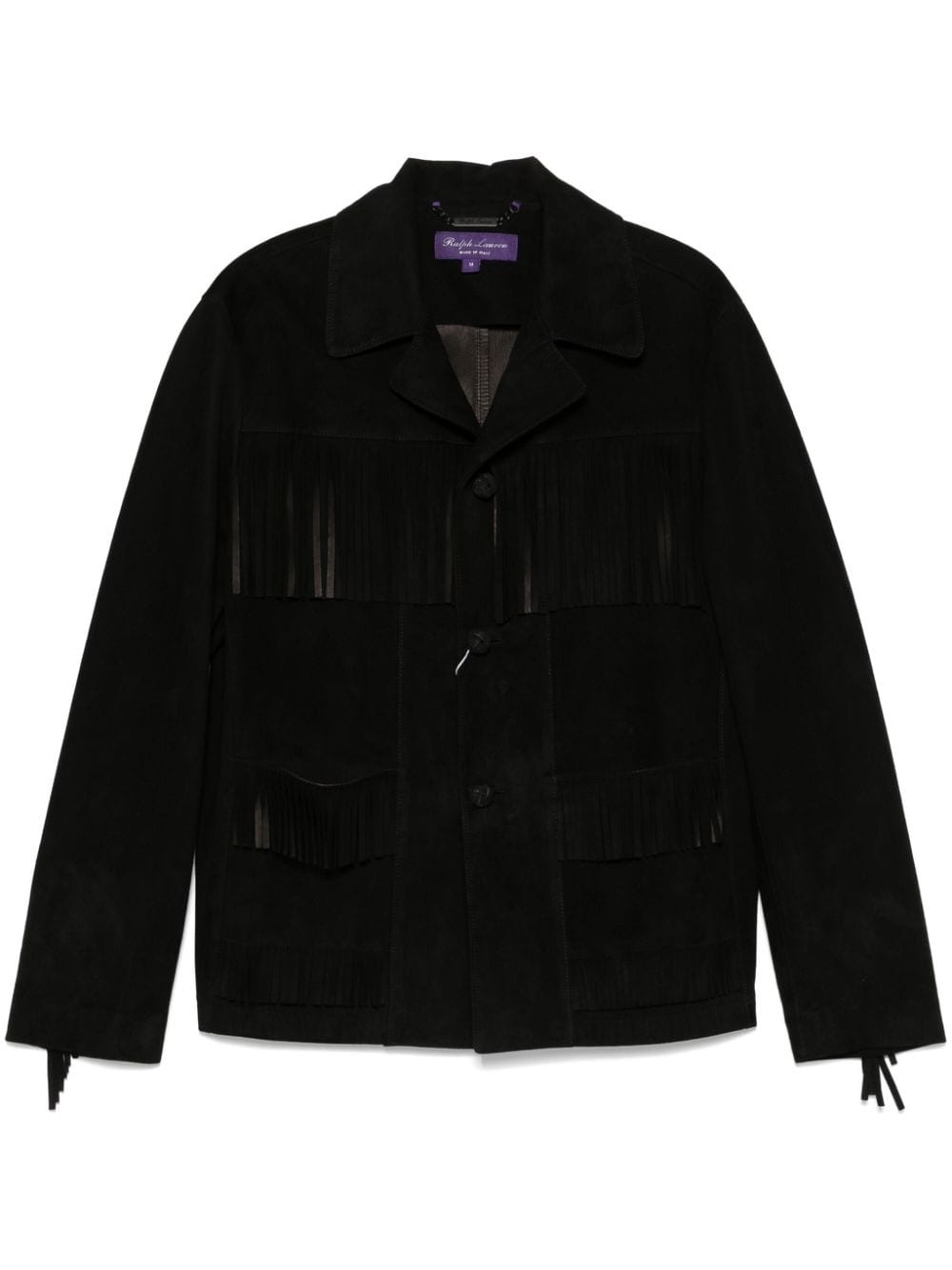 fringed suede jacket - 1