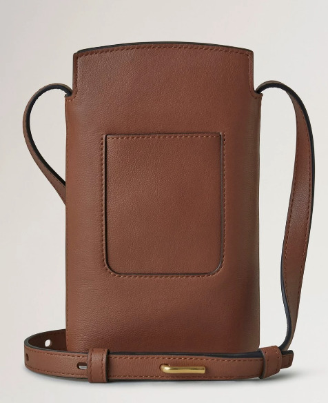 Clovelly Phone Pouch Bright Oak Micro Classic Grain - 2