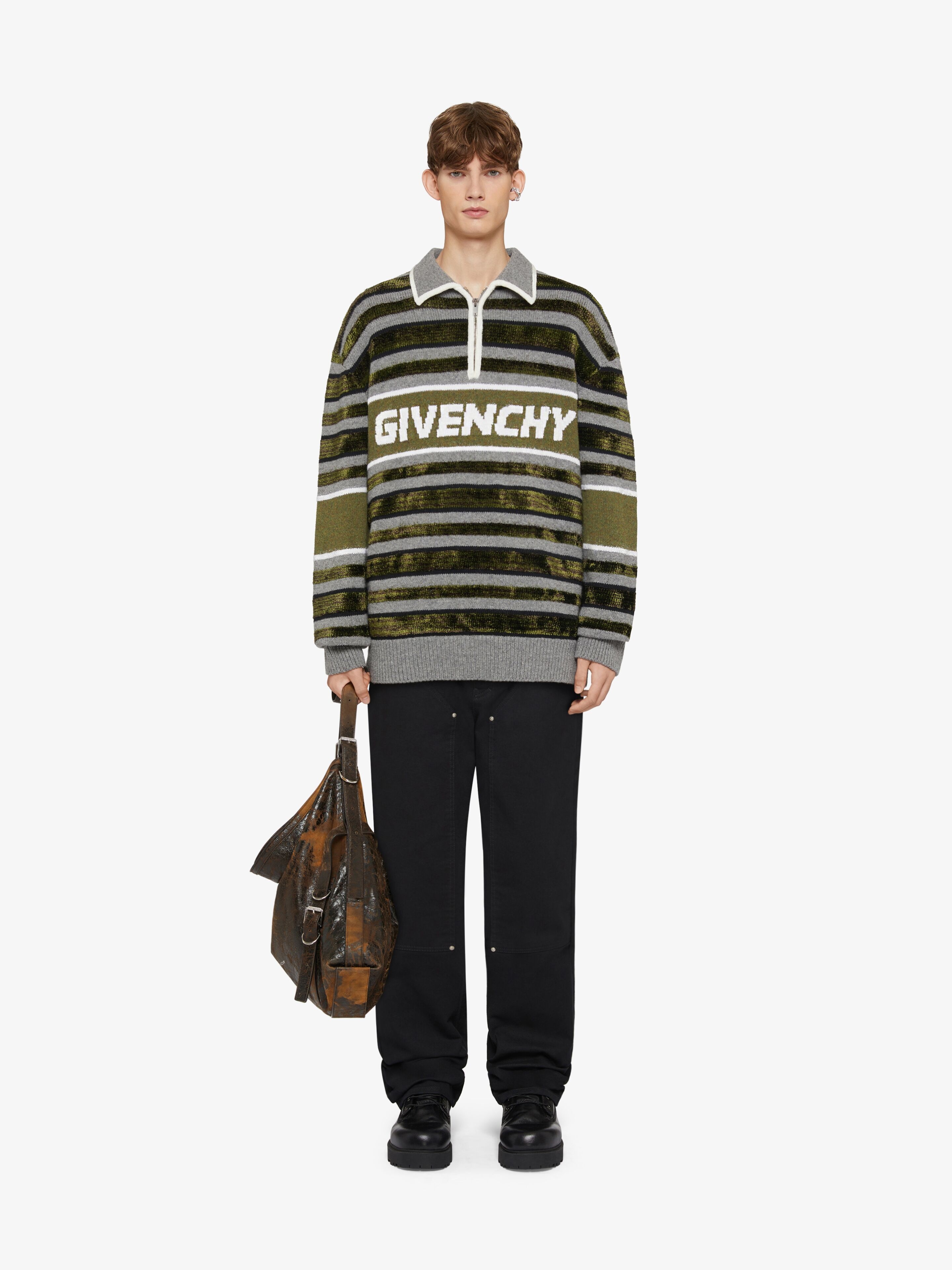 GIVENCHY Givenchy Logo-Intarsia Knitted Sweater for Men