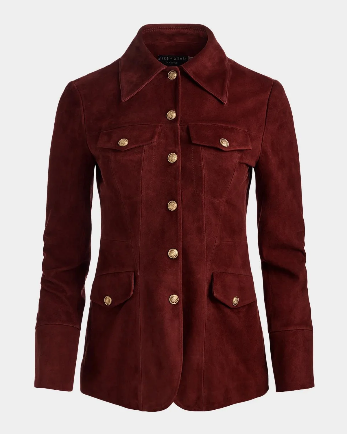 Dorothie Suede Single-Breasted Blazer - 1