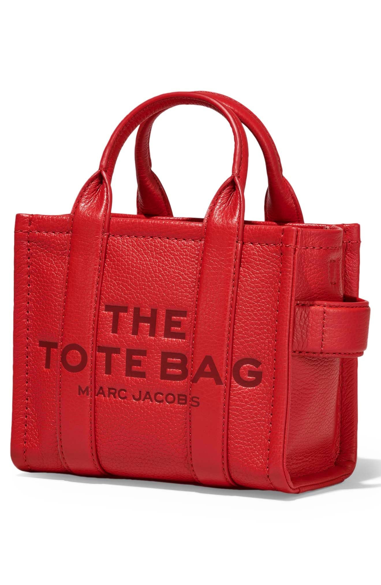 Marc Jacobs The Leather Crossbody Tote Bag in True Red at Nordstrom - 5