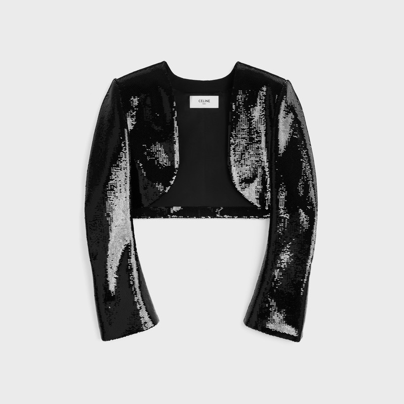 embroidered bolero jacket IN wool gabardine 1