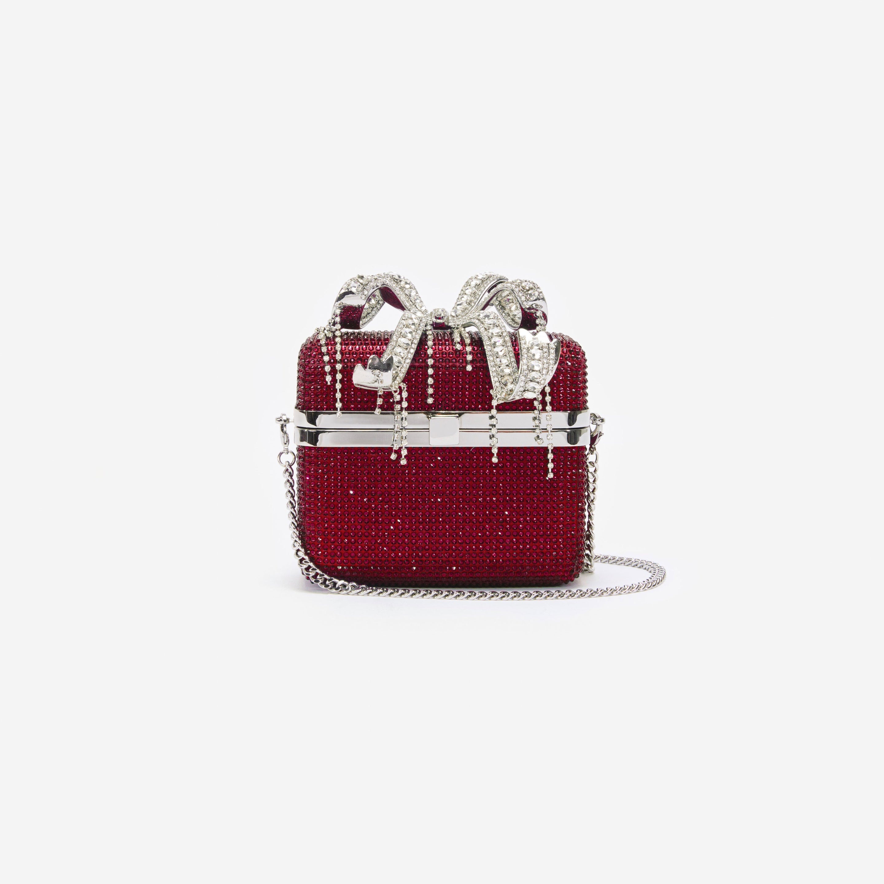 Burgundy Crystal Vanity Case - 4
