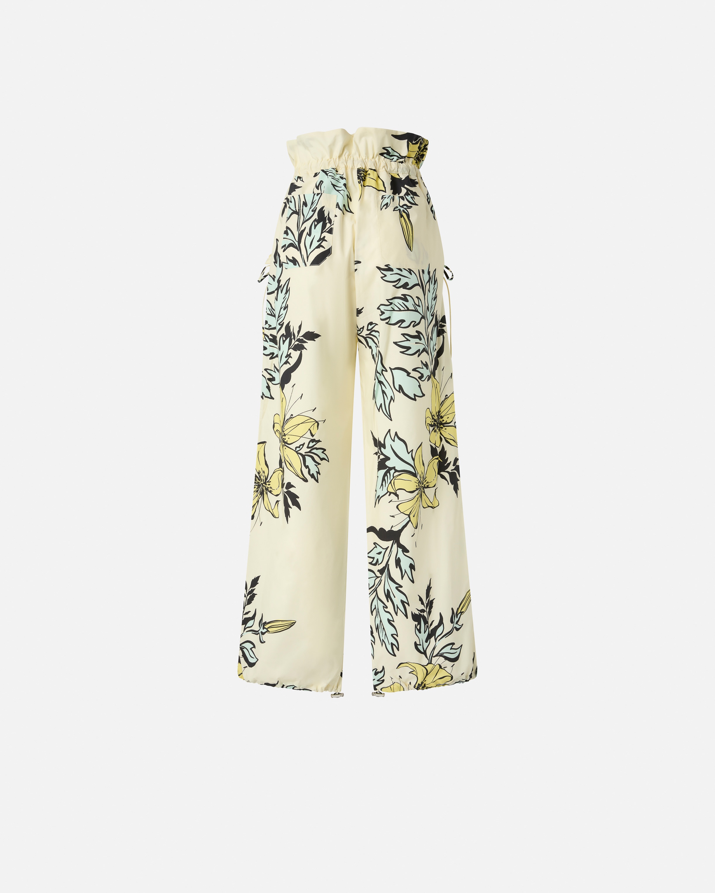 WIDE FLORAL TROUSERS WITH HIGH WAIST - 2