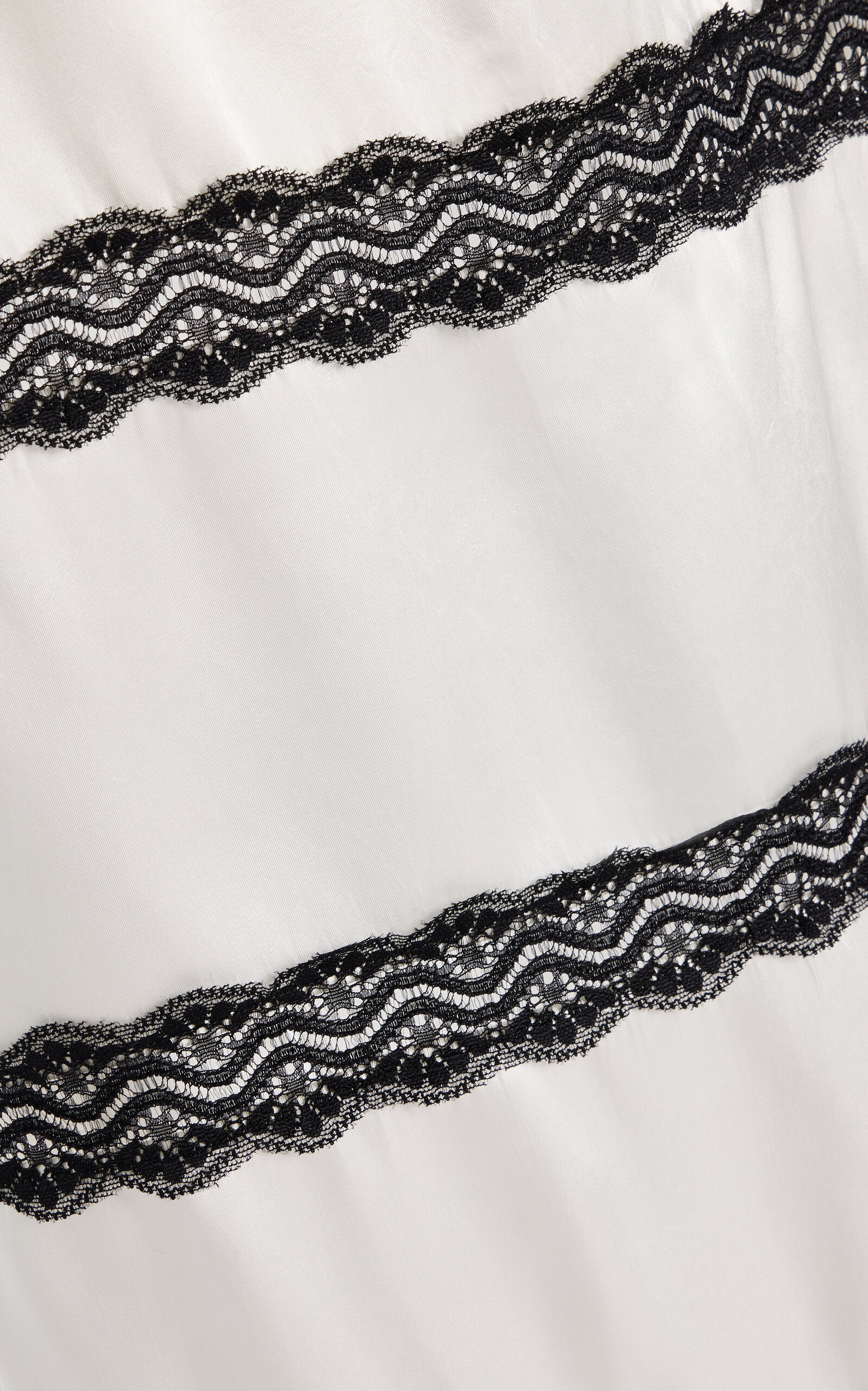 Exclusive Lace-Inset Satin Maxi Skirt ivory - 5