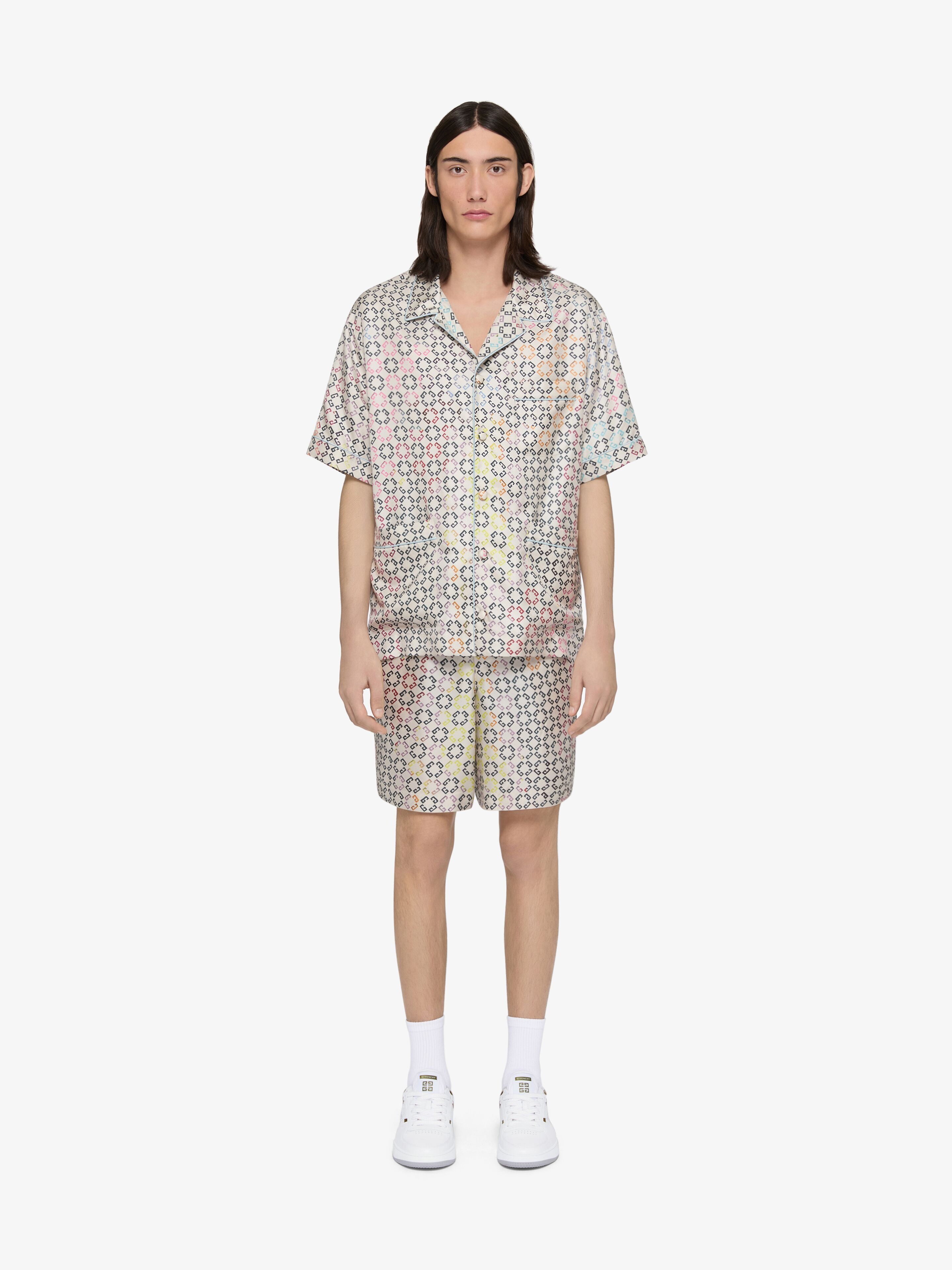 MULTICOLOR PYJAMAS SHORTS IN MONOGRAM 72 SILK - 2