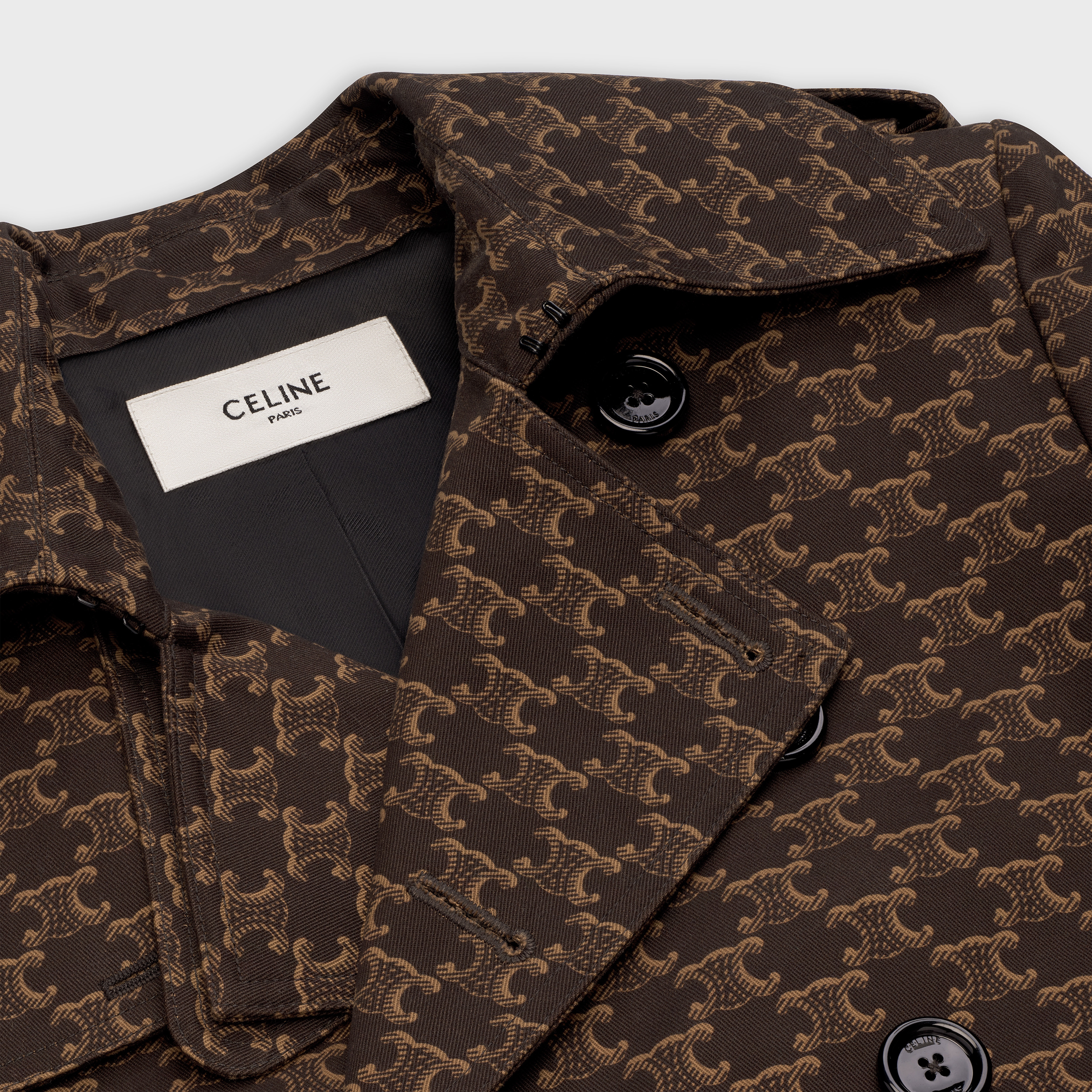 70’S TRENCH COAT IN 'TRIOMPHE' PRINTED COTTON - 3