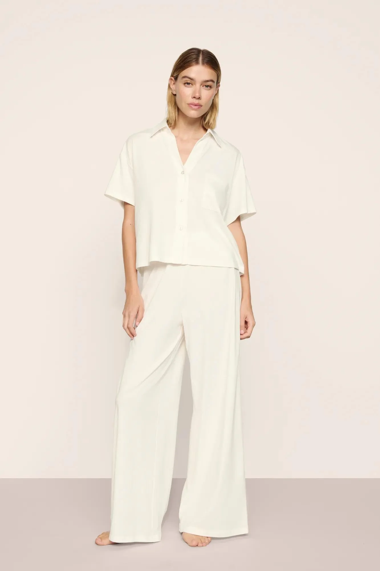 Pima Cotton Short Sleeve & Pant PJ Set - 1