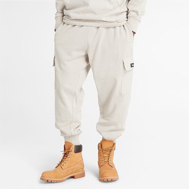 Timberland Mixed Media Garment Dye Sweatpants 'White' A6JT5-CY2 - 4