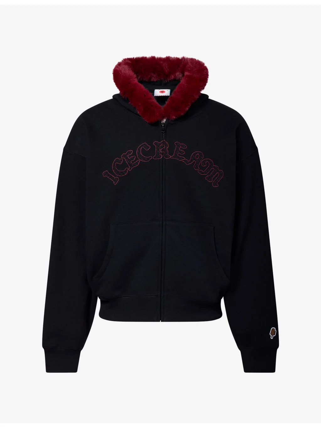 Gothic Faux-Fur Cotton Hoodie - 1