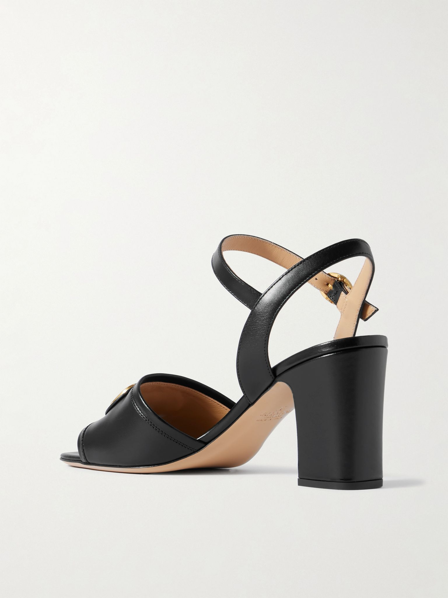 VLogo 75 embellished leather sandals Black - 3
