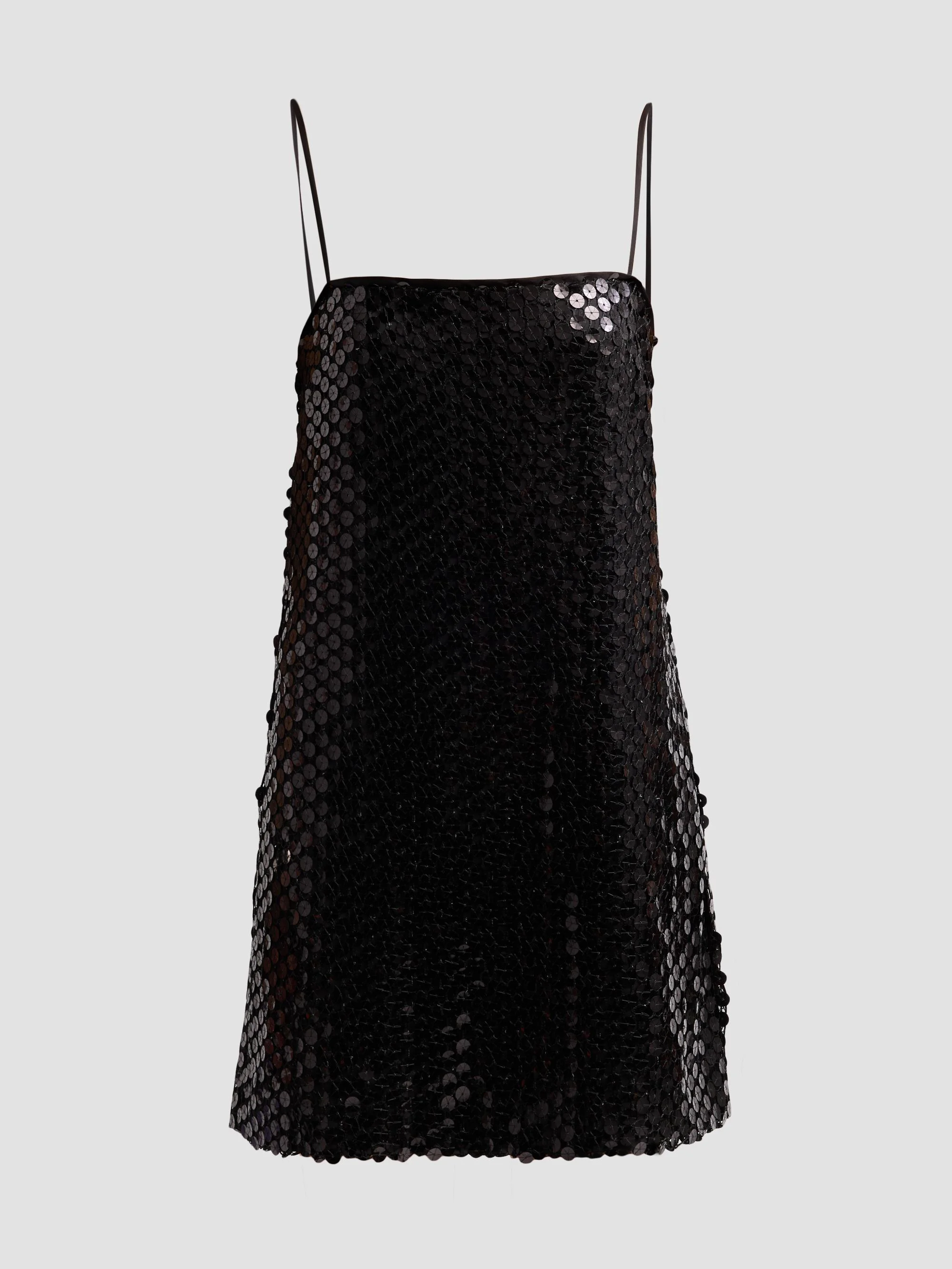 Women's Yvonne Paillette-Embellished Mini Dress - Black Mesh - 1