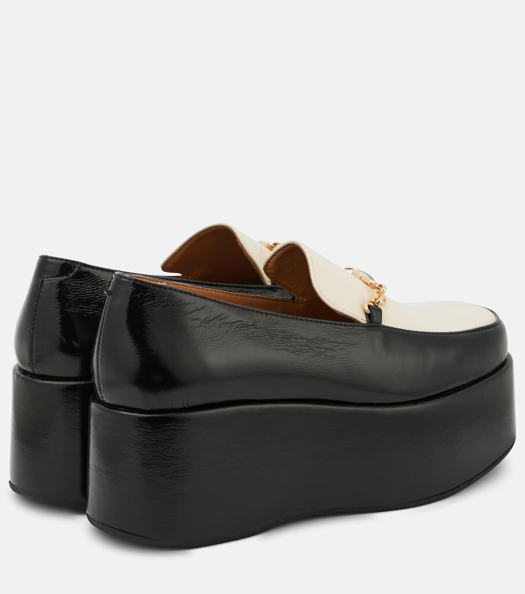 Faux leather platform loafers - 2