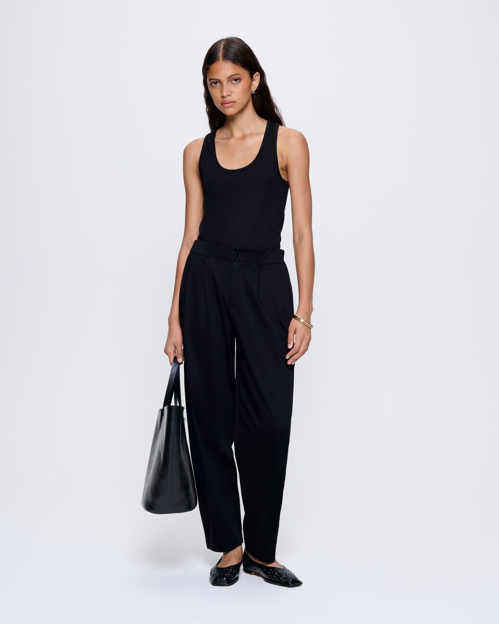 Womens  Interlock Tank Top - Black - 3