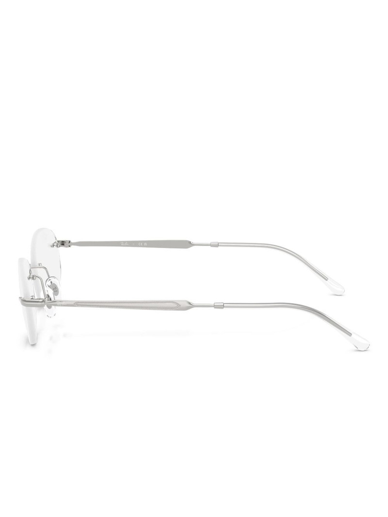 rimless oval-frame glasses 3