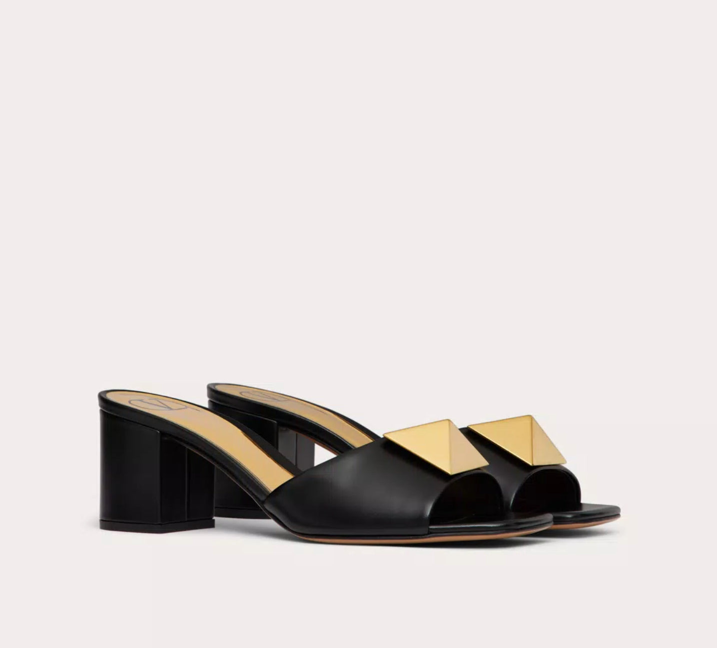 Valentino One Stud Slide Sandals - 2