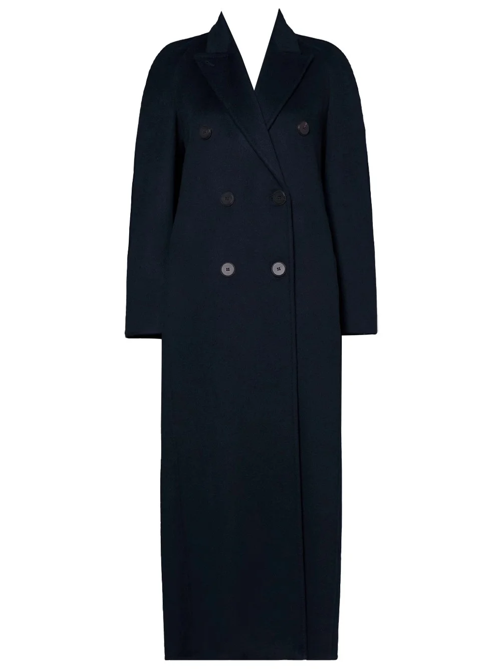 DOUBLE-BREASTED BRUSHED CASHMERE COAT - 1