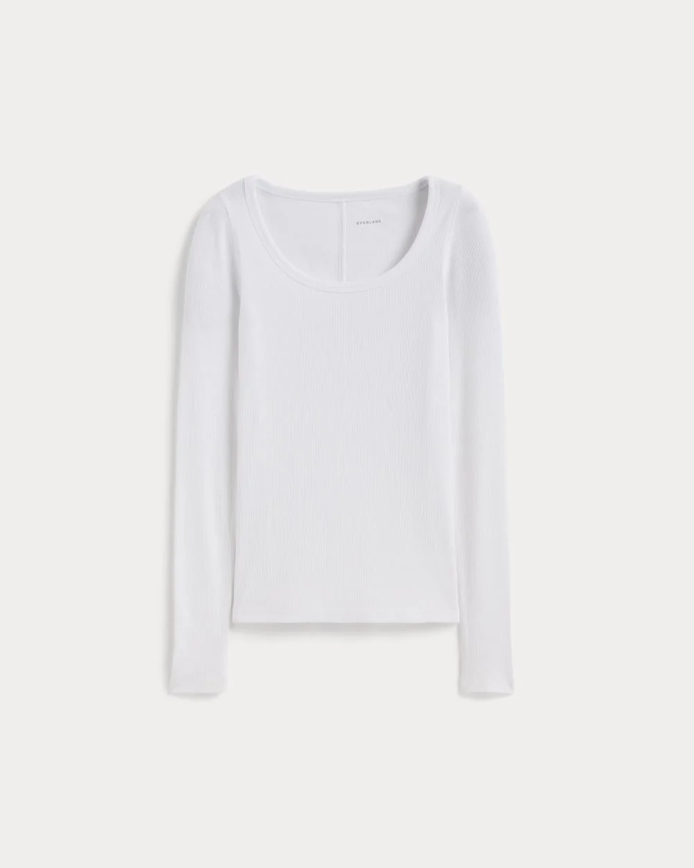 THE LUXE RIB LONG-SLEEVE SCOOP-NECK TEE - 1