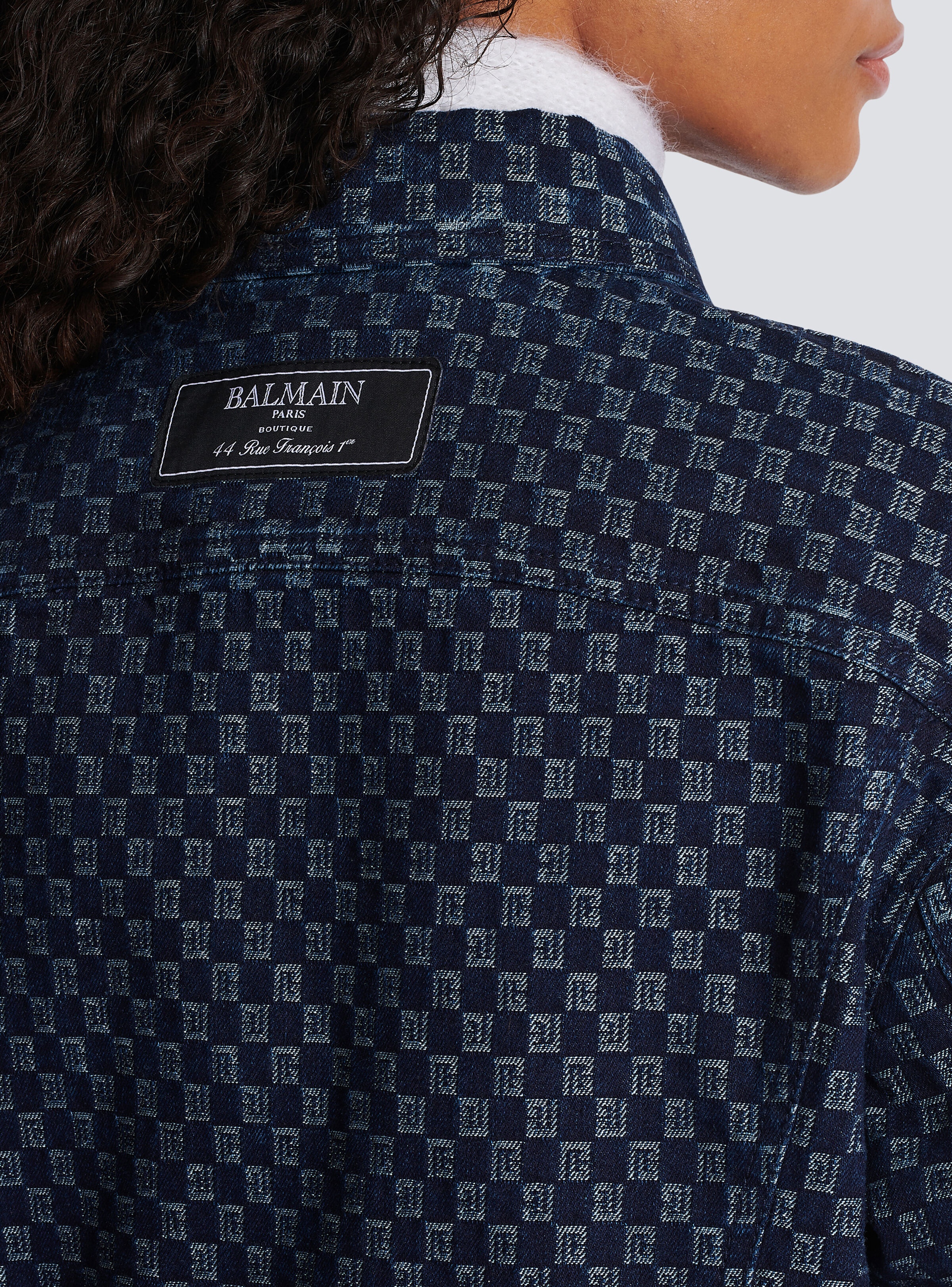 Mini monogram jacquard denim jacket - 6