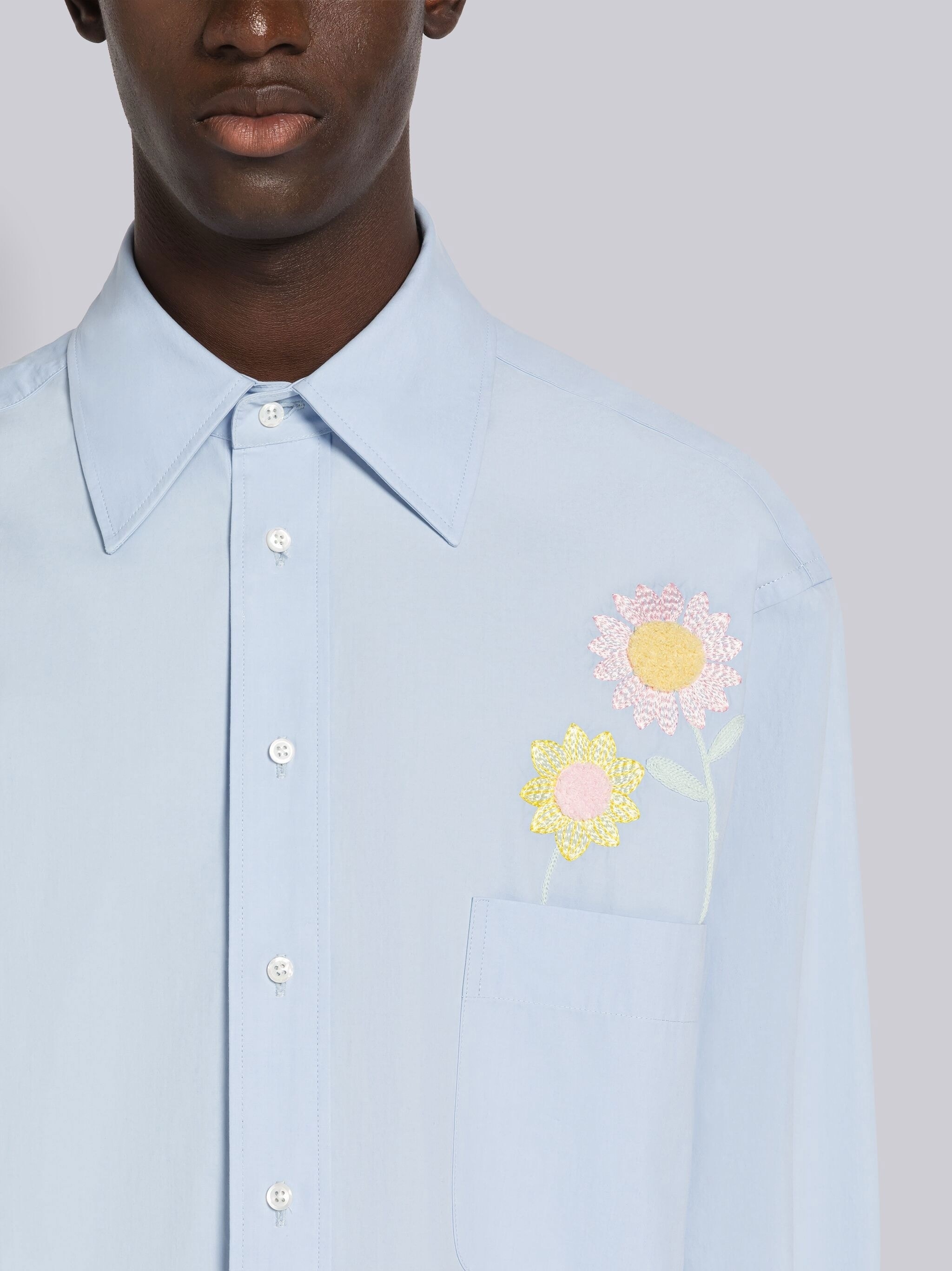 EMBROIDERED CHENILLE STRAIGHT FIT SHIRT - 5