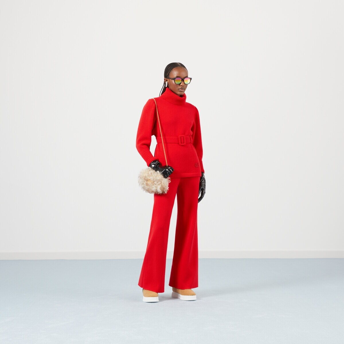 Wool pants with Double G - 2