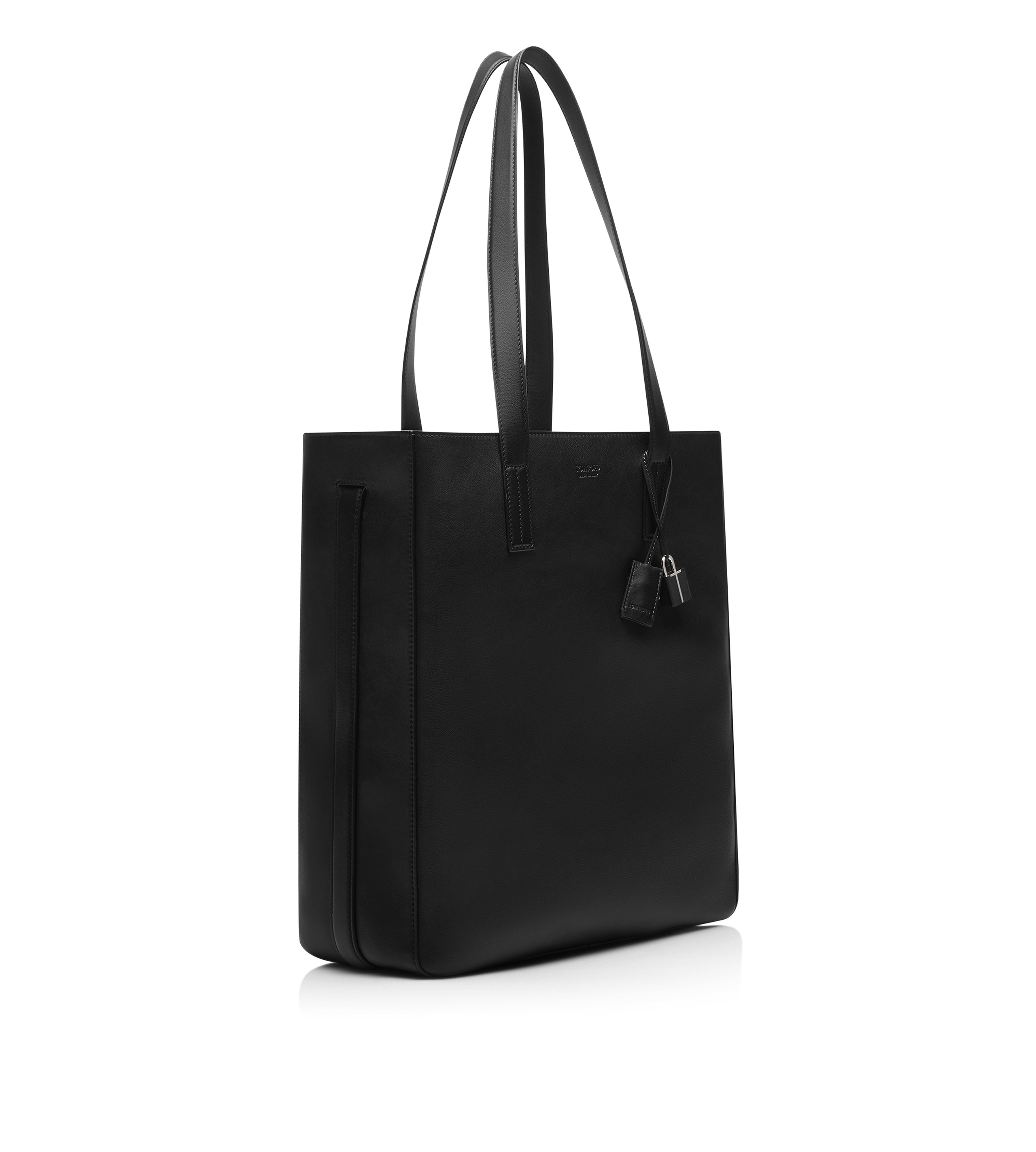 NATURAL LEATHER NORTH SOUTH TOTE - 2