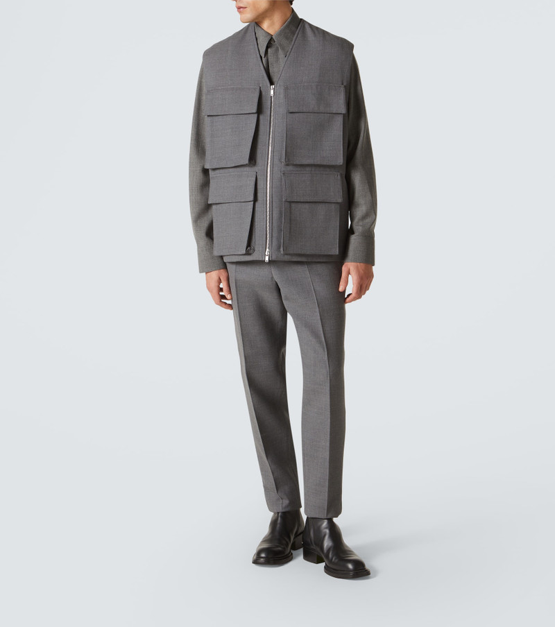 Jil Sander Virgin wool tapered pants outlook